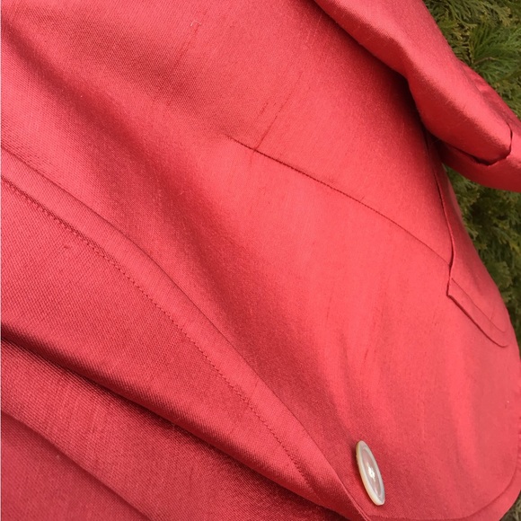 Talbots geranium silk dupioni jacket and dress NWT - Picture 11 of 11